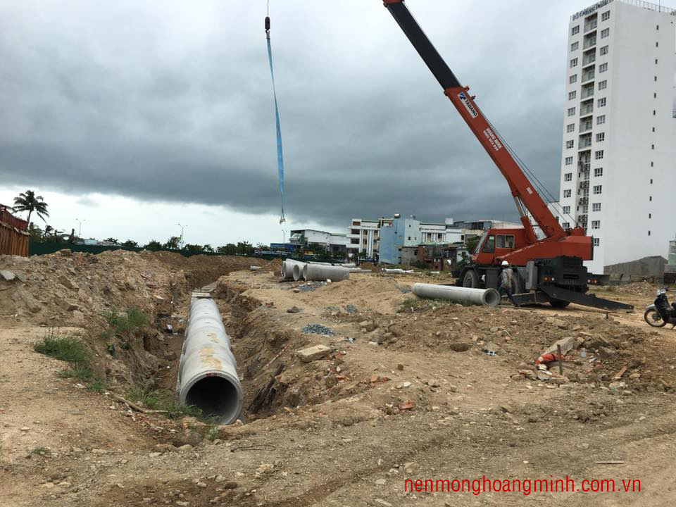 Xây dựng kỹ thuật hạ tầng đường ống thoát nước tại Cồn Tân Lập - Nha Trang
